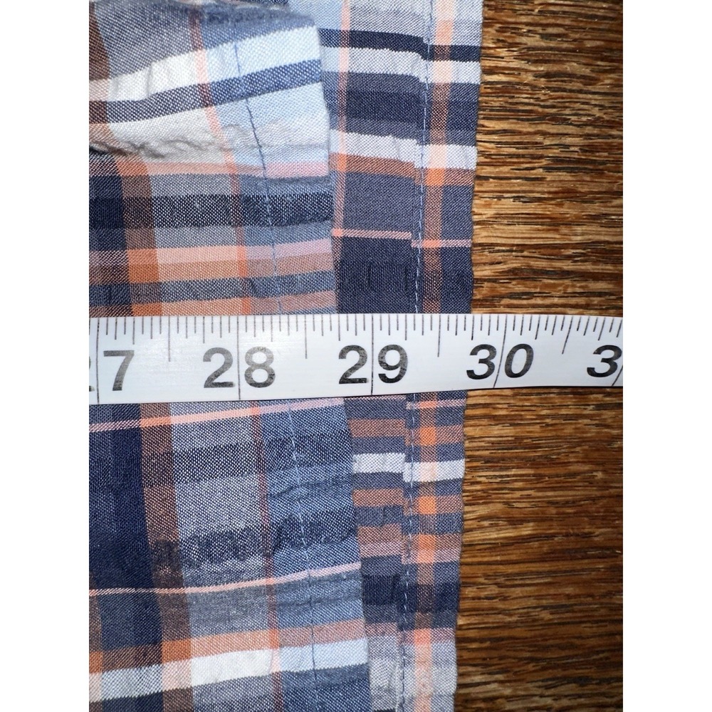 Patagonia Button Up Shirt Mens Large Plaid Short Sleeve Seersucker Hiking - Picture 7 of 7